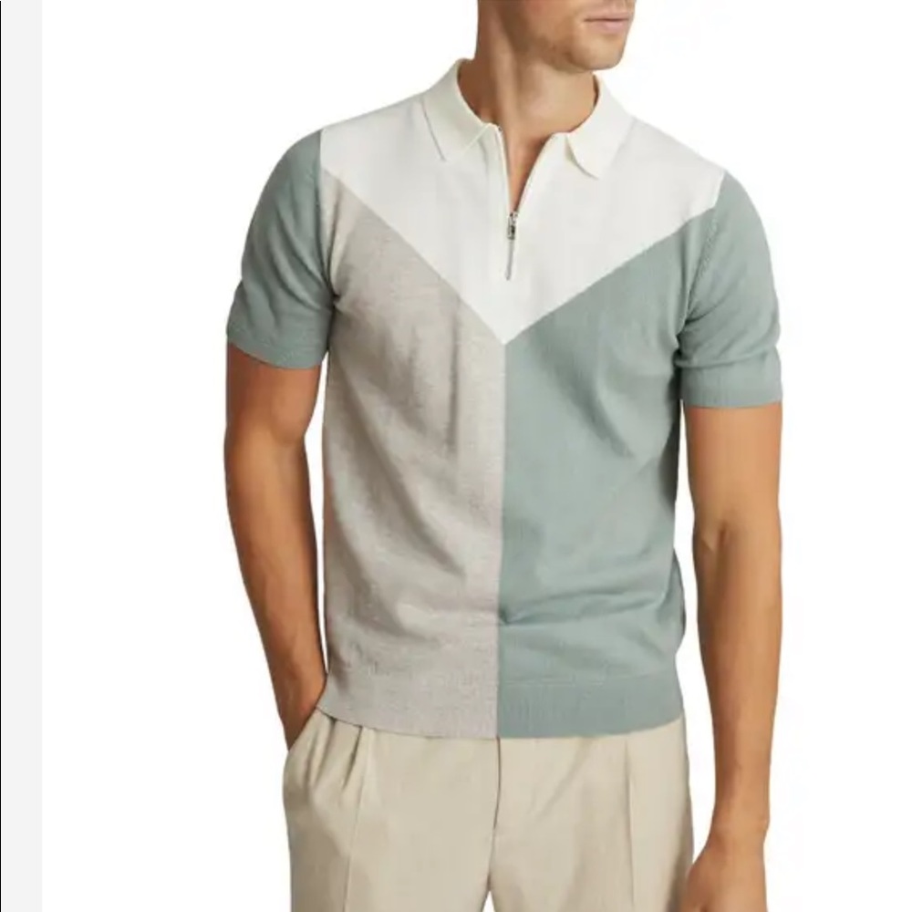 Reiss means shirt half sleeves Size XXL Pit to Pit  23” Brand new without tags.